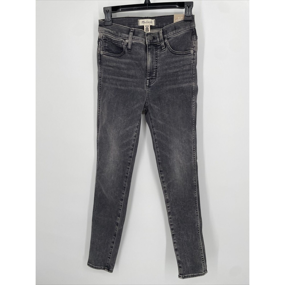 Madewell Women's Size 25 Gray 10" High Rise Skinny Inseam 29", NWT